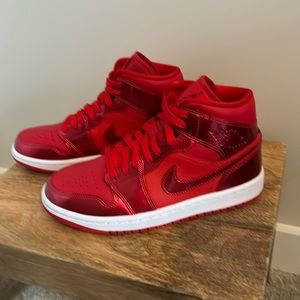 Women’s Air Jordan 1 Mid “Pomegranate” Size 6.5. Gorgeous! Never worn! Red